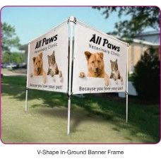 In-Ground V-Shaped Banner Hardware Frames-SD-241003